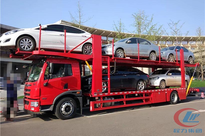 解放青島龍V轎運車 單橋側(cè)面圖