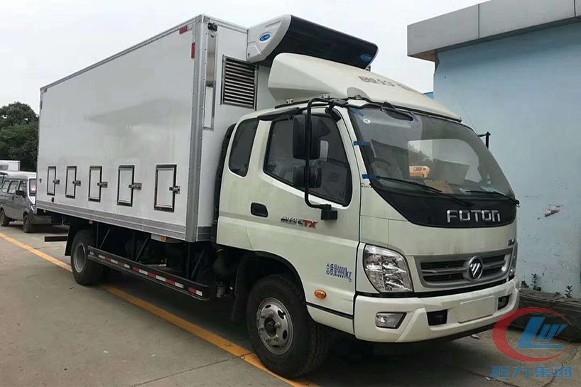 奧鈴5.1米廂長(zhǎng)雞苗車(chē)側(cè)面圖
